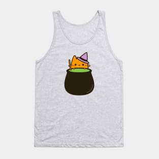 Cat bat with cauldron Tank Top